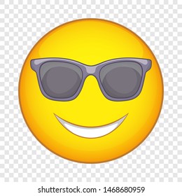 Happy Emoticon Sunglasses Icon Cartoon Illustration Stock Illustration ...