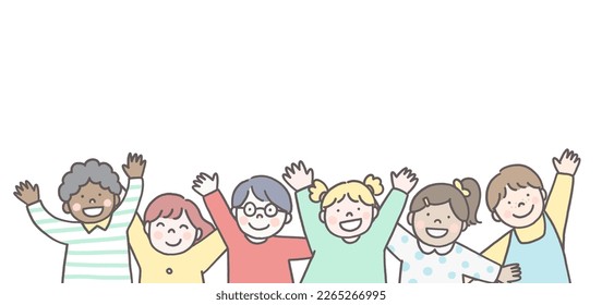 Happy and energetic children. Diversity. - Powered by Shutterstock