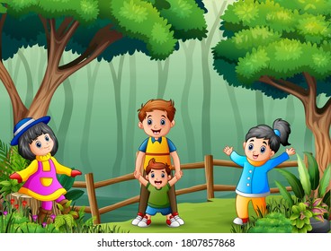 19,474 Kids In Nature Bush Images, Stock Photos & Vectors 