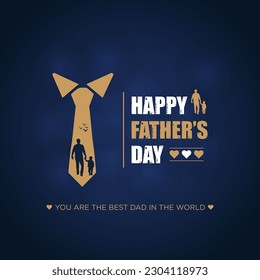 Happy Father's Day celebration concept Vector Illustration, Happy Fathers Day Social Media Banner   - Powered by Shutterstock