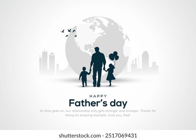 Happy Father's Day creative for poster, cover, banner, social media post, post card design etc. Concept of Father's day. Fathers day day creative theme. Daddy and son in an Superhero concept - Powered by Shutterstock