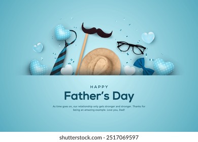 Happy Father's Day creative for poster, cover, banner, social media post, post card design etc. Concept of Father's day. Fathers day day creative theme. Daddy and son in an Superhero concept - Powered by Shutterstock