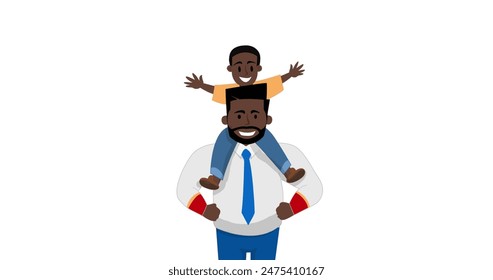 Happy father's day moment of celebration with superhero dad - Powered by Shutterstock