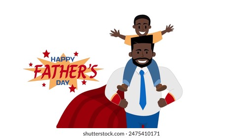 Happy father's day moment of celebration with superhero dad - Powered by Shutterstock