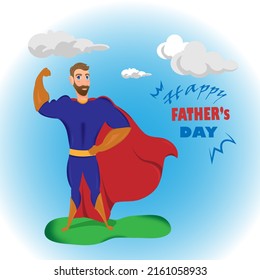 happy father's day superhero character text cloud bearded man - Powered by Shutterstock