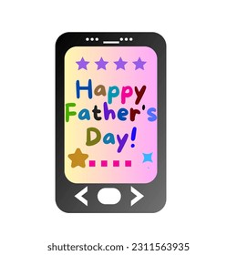 happy fathers day wishes vector illustration, phone with wishes element clipart, phone illustration, phones, artistic elements, creative graphics, mobile phones elements - Powered by Shutterstock