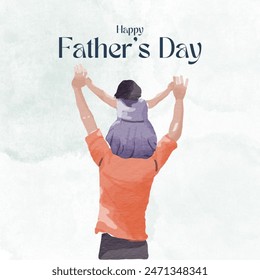 Happy father's day.Vector illustration. Vector Greeting card with a nice message of Father's Day. - Powered by Shutterstock