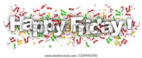 Happy Friday White Background Stock Illustration 1329943700 | Shutterstock