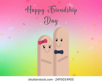 Happy friendship day - Colorfull background - Best wishes foe a friend  - Powered by Shutterstock