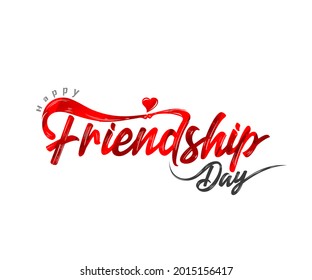 Happy Friendship Day Typography. International Friendship Day. Friendship Day is celebrated every year. Colorful brushes handshake drawing. Multi-Color Typography. Friend forever bracelet. Colorful. - Powered by Shutterstock