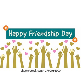 Happy Friendship Day Wishes Greeting Card Stock Illustration 1792064300 ...