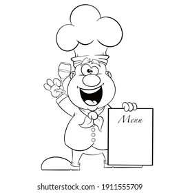 Happy Fun Chef Cook Cartoon