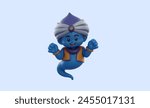 Happy Genie 3D Mascot Illustration