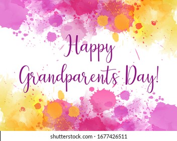 Happy Grandparents Day Abstract Greeting Card Stock Illustration ...