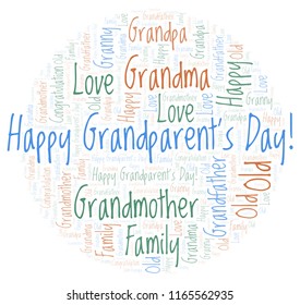 Happy Grandparents Day Circle Shape Word Stock Illustration 1165562935 ...