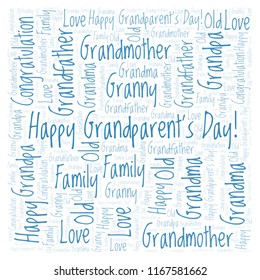 Happy Grandparents Day Square Shape Word Stock Illustration 1167581662 ...