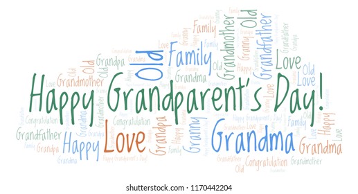 Happy Grandparents Day Word Cloud Stock Illustration 1170442204 