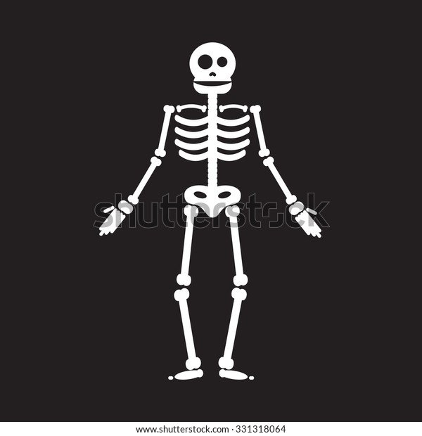 Happy Halloween Skeleton Illustration Zombie Bones Stock Illustration ...