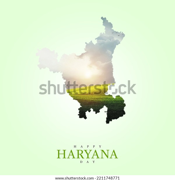 Happy Haryana Day Creative Poster Stock Illustration 2211748771