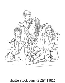 Happy Holi Indian Festival | Family Playing Holi Together | Illustration Design