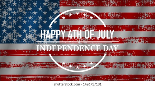 Happy Independence Day Flag Usa Stock Illustration 1426717181 ...