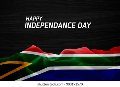 Happy Independence Day South Africa flag and wood background - Powered by Shutterstock