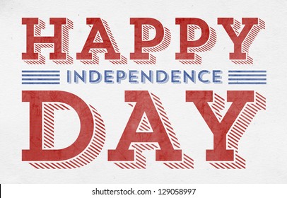 Happy Independence Day - Typographic Element