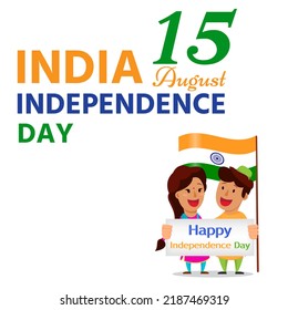 Happy Indian Independence Day Background Stock Illustration 2187469319 ...