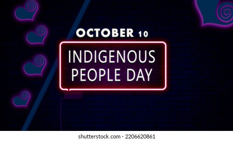 Happy Indigenous People Day, October 10, Empty Space For Text, Copy Space Right Text Effect