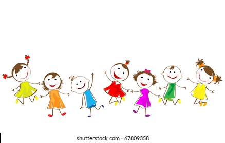 Happy Kids Stock Illustration 69247711