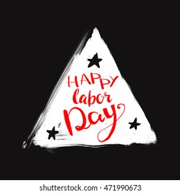 Happy Labor Day Typographic Monochrome Design Stock Illustration ...