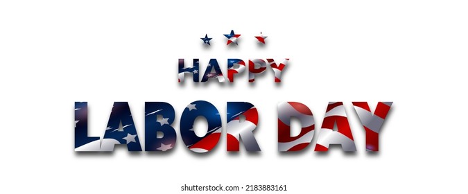 Happy Labor Day USA Flag Background