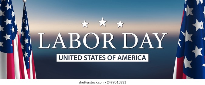 Happy Labor Day USA Flag Background - Powered by Shutterstock