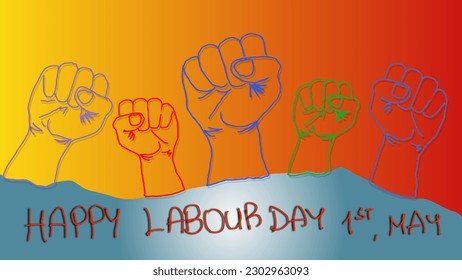 Happy labour day for the workers,1st may - Powered by Shutterstock