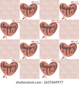 Happy love pattern. Make your day always happy. Highr resolution, suitable for wrappapper or backdrop or wallpaper