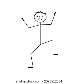 410 Stick Man Raising Hand Up Images, Stock Photos & Vectors 