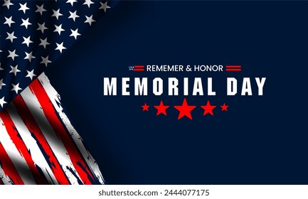 Happy Memorial Day background. National american holiday illustration. Vector Memorial day greeting card - Powered by Shutterstock