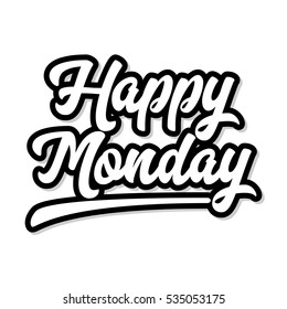 Happy Monday Inspirational Motivational Quote Graphic Stock ...