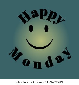 Happy Monday Social Media Posttext Isolated Stock Illustration ...