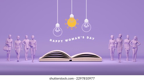 Happy Mother Day, women day decoration background with light and book , copy space text, 3D rendering illustration. Business women. Idea creative
 - Powered by Shutterstock