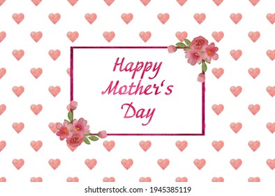 Happy Mothers Day  Beautiful greeting card  Close  up  view from above  Holiday concept  Congratulations for family  relatives  friends   colleagues