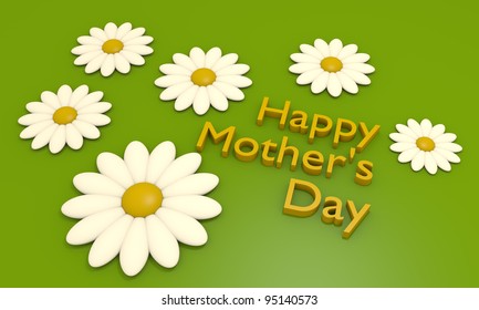 Happy Mothers Day Message Daisies Stock Illustration 95140573 ...