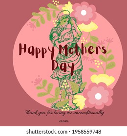 Happy Mother's Day Wishes, Happy Mothers Day Greetting Card, Happy Mothers Day Instagram Post, Happy Mothers Day Image.