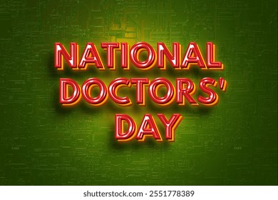 Happy National Doctors' Day with 3d text effects - Powered by Shutterstock