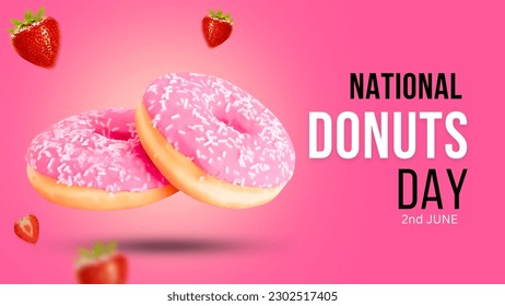 Happy National Donuts Day 2nd June of every year. - Powered by Shutterstock