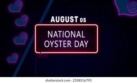 Happy National Oyster Day, August 05. Calendar of August Text Effect, design - Powered by Shutterstock