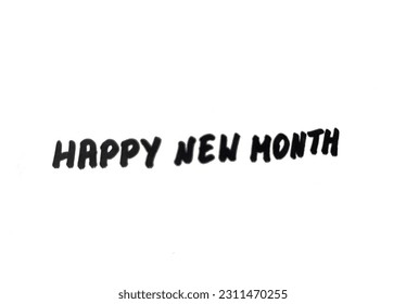 Happy New Month! Handwritten quote. - Powered by Shutterstock