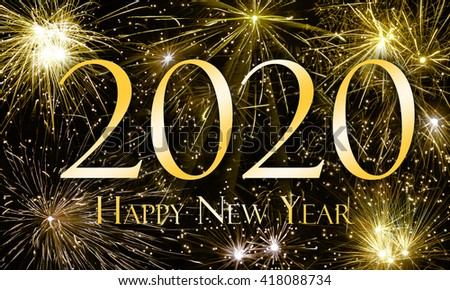 Happy New Year 2020 Stock Illustration 418088734 - Shutterstock