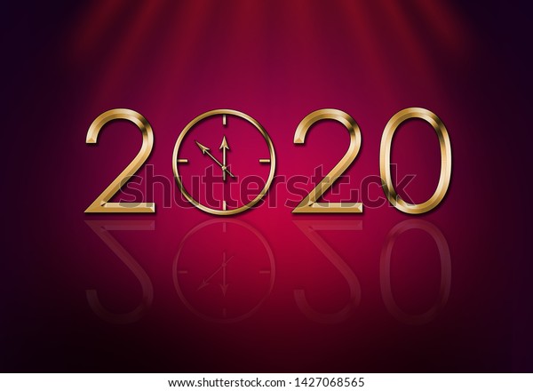 Happy New Year 2020 New Year Stock Illustration 1427068565