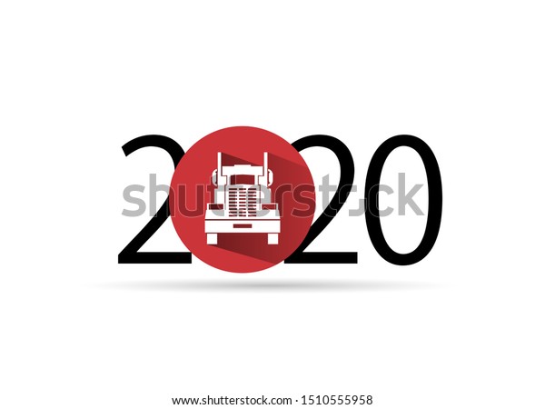 happy new year 2020.\
2020 with truck\
icon